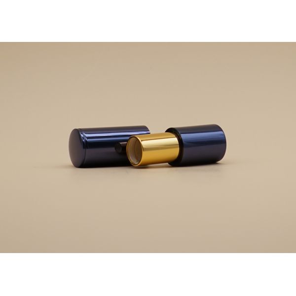 Aluminio y plástico de encargo del oro de la capacidad de los tubos 3g de la barra de labios del color de la marina de guerra dentro