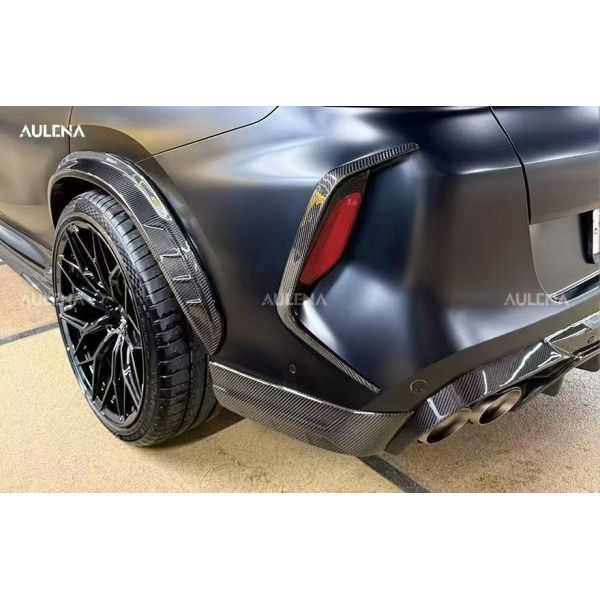 For BMW X6M Dry Carbon Fiber Body Kit X6M Aulena-style Front Lip Diffuser Spoiler Hood Wheel Arch X6M Wide-body Kit