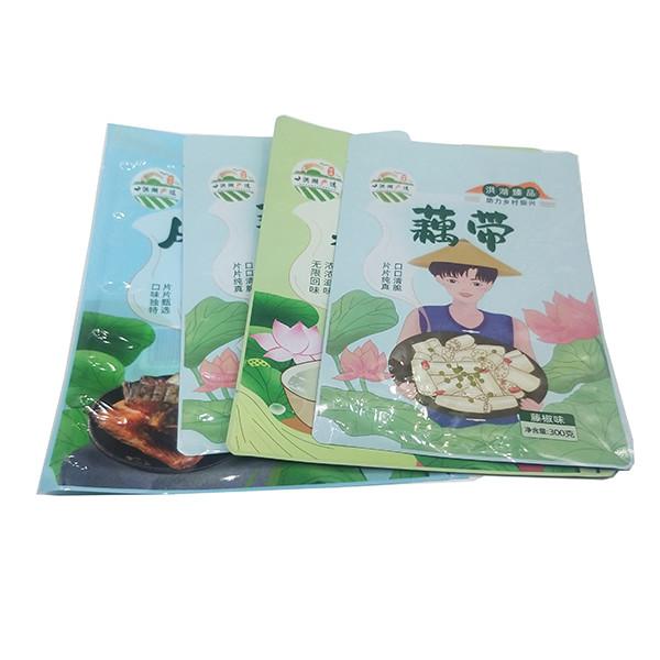 200g Lotus Root Starch Plastic Three Side Seal Pouch With Tear Notch