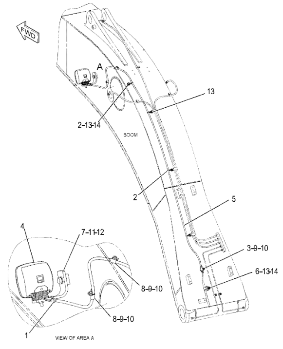 153-2521 1532521 Flood Lamp Excavator Spare Parts Fit For C7.1 323D3