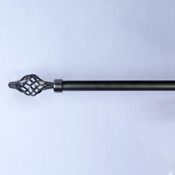 Iron Matte Black Pipe Curtain Rods With Accessories Home Decoration