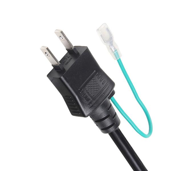 125V PSE Japan 2 Pin Power Cord Plug Cable With Ground Wire AC Power Cord for TV/Electric Iron/Consumer Electronics