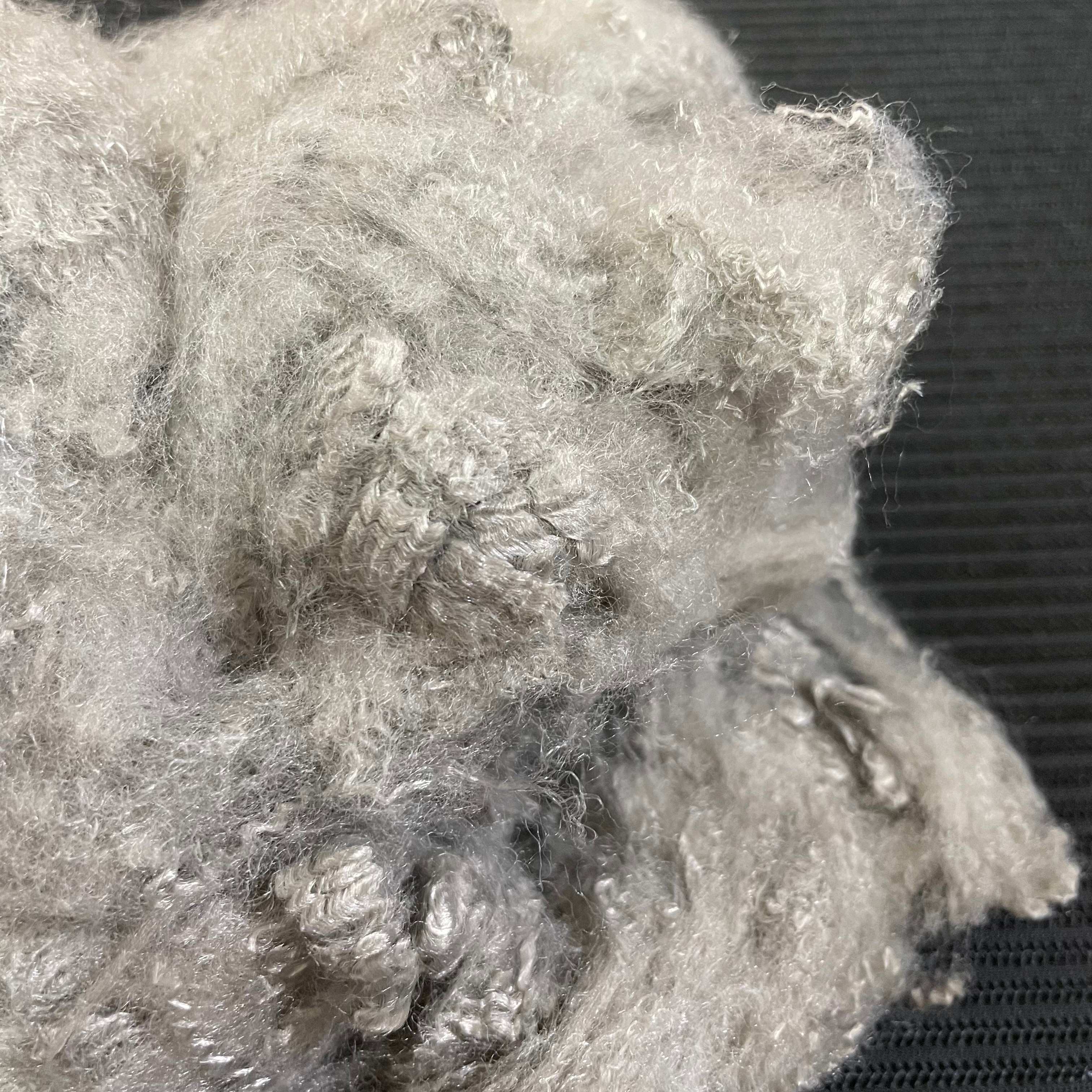 4D*51MM Grey 4080 Low Melting Bicomponent Fiber Thermal Bonding Grey ES Fiber for Nonwoven, Filter & Hard Wadding