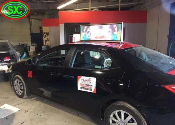 SMD2121 Personalizado P3 LED Taxi Top Screen Publicidade Pequeno Removível Fácil de Instalar