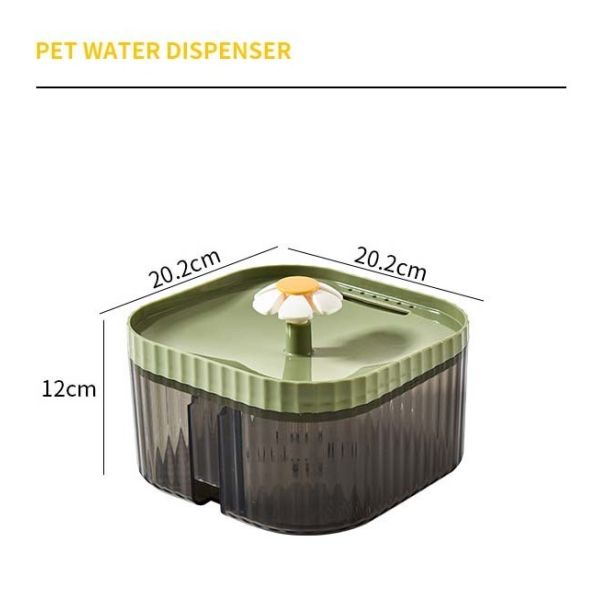 Rounded Flower Cat Smart Water Dispenser  for  Pets Hydration