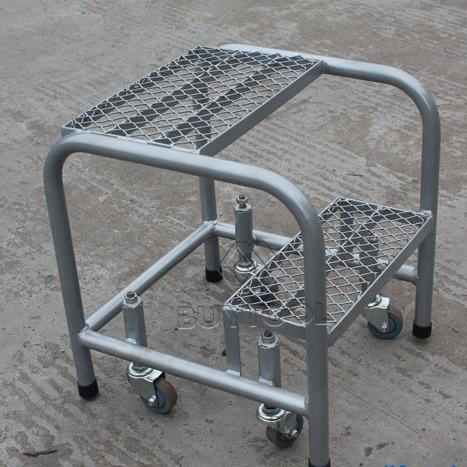 Alloy Steel Q235B Warehouse Mini Mobile Ladders With 300kg Capacity