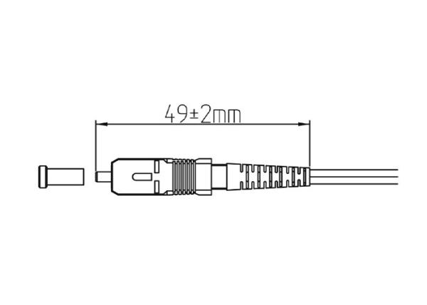 FTTH SC/APC 3.0mm SX SM Fiber Optic Connector Flat Drop Cable Patch Cord