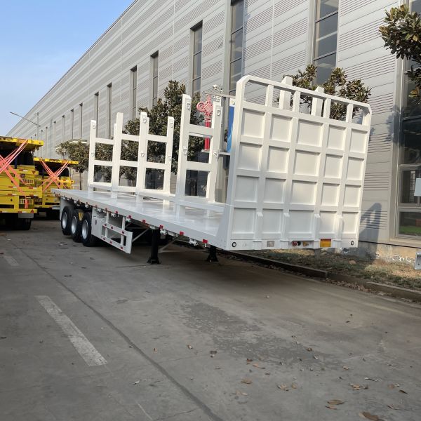 Standard 28Ton Landing Gear Log Low Bed Semi Trailer For Wood Timber Lumber Forest Load Transport
