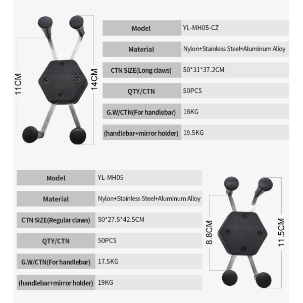 3.5-6.5 Inch Waterproof Phone Mount For Bike 360 Degree Rotation