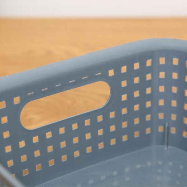 Impact Resistant Sustainable Woven Plastic Storage Basket For Bathroom Kitchen