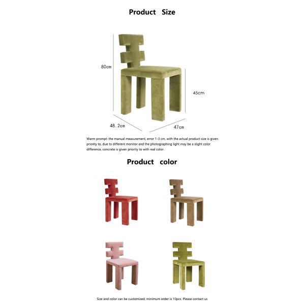 Modern Green Velvet Accent Dining Chairs for Restaurant ODM