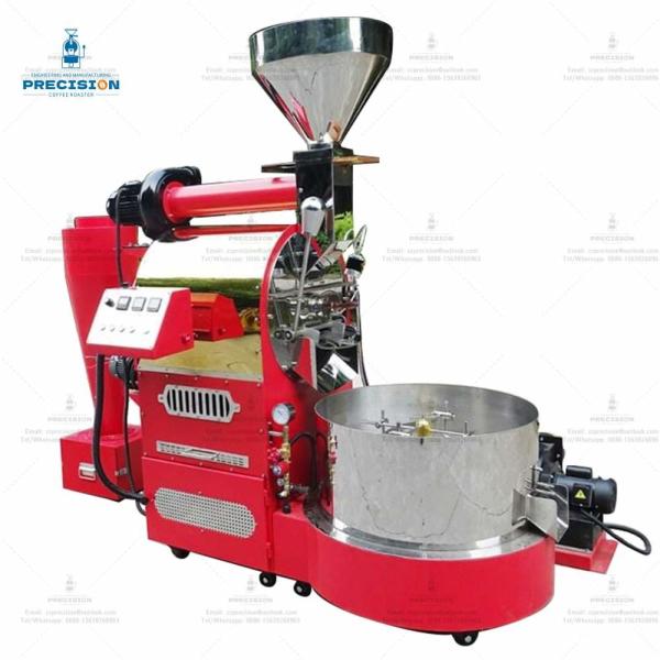 Roaster de café comercial de 5 kg tambor elétrico de aço inoxidável baixo consumo de gás