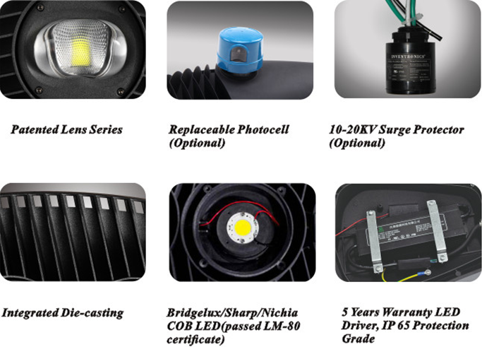 УДАР обломока 100lm/W 180W Bridgelux привел уличный свет