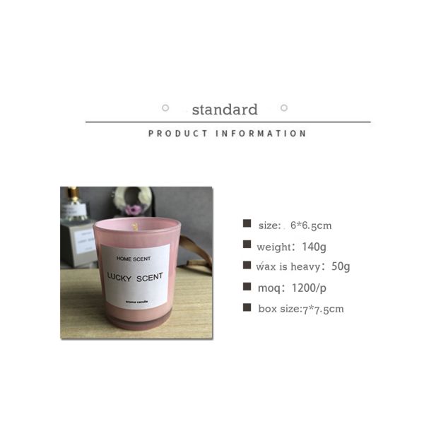 Customized Fragrance Unique Jar Candles Glass Candle Jars 6 * 6.5cm Candle Size