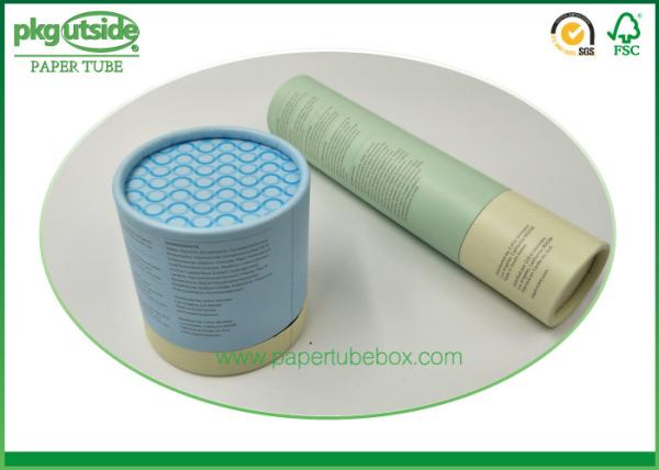 100% Recycled Cylinder Box Packaging , Handmade Paper Tube Packaging