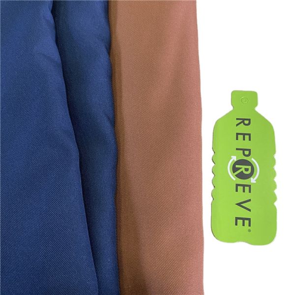 QUICK-DRY REPREVE Recycled Woven 2/2 Twill Rpet Gabardine Drill Fabric For Dress Pants