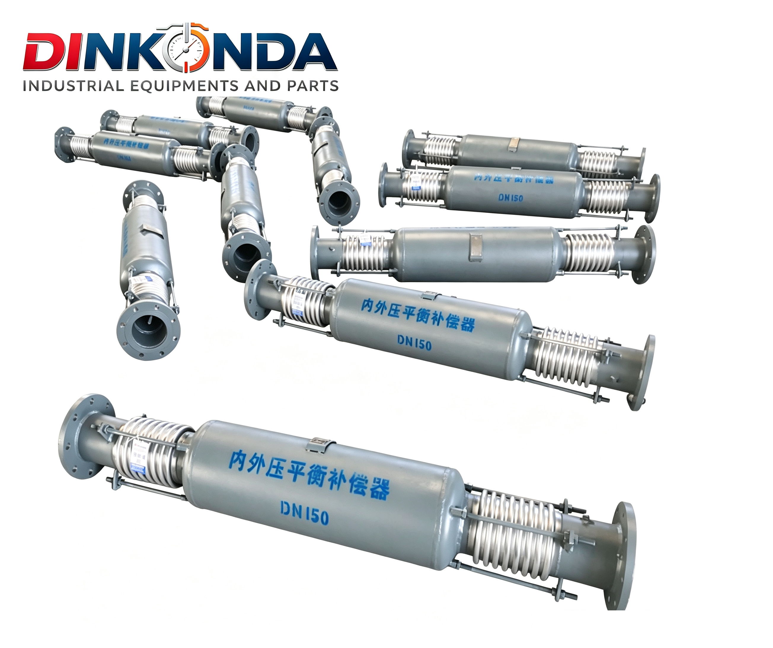 DINKONDA GLOBAL Power Plants Special DN50-DN2000 Flange Connection Bypass Type Internal And External Pressure Balance Compensator Metal Corrugated Expansion Joint