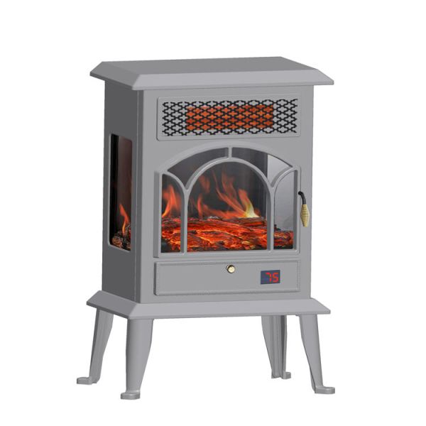 Master Flame Electric Fireplace Indoor Freestanding Mantel Heater 1500W