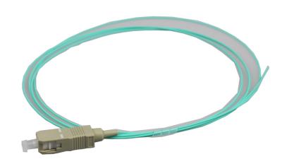 SC UPC Multimode OM3 0.9mm Aqua LSZH Jacket Fiber Optic Pigtail in FTTx