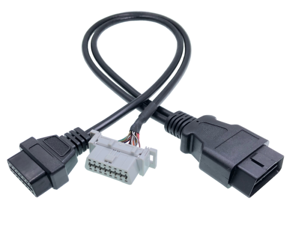 16 Pin OBD2 Y Cable OBD Extension Cable Cord Diagnostic Tool Adapter for Auto Car Vehicle Truck 24V For Opel Year 2000-2008
