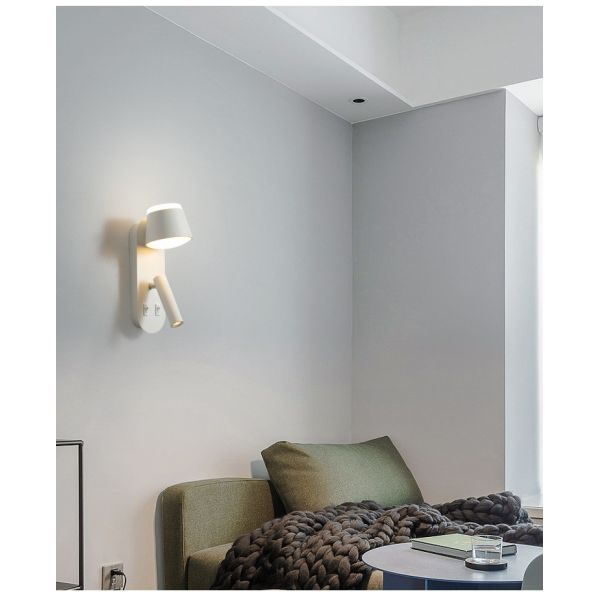 Bedside wall lamp acrylic atmosphere light bedroom flexible wall lamp home villa headboard reading light hotel