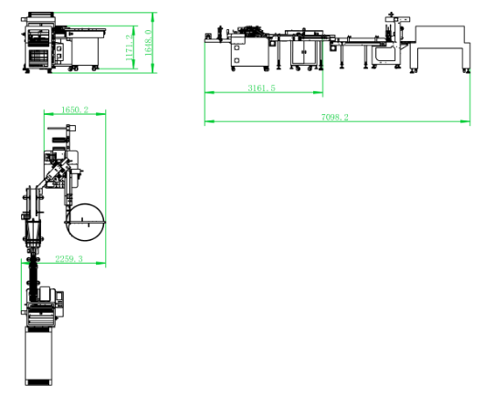Four Station Automatic Packaging Line High Speed Packing Machine For Tape
