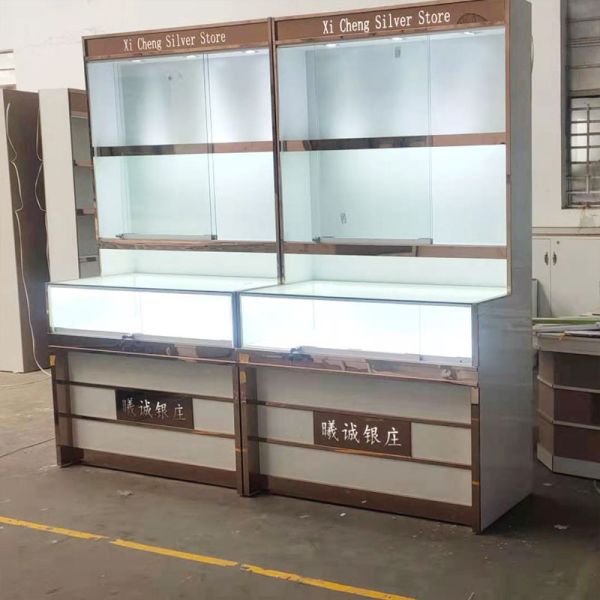 Advertising Wooden Glass Display Cabinet with Customized Features and Functionality