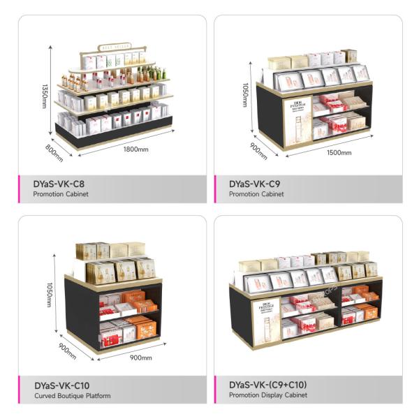 Perfume Display Shelf  Central Hall Cabinet for Skincare Display Stand and Cosmetic Store Interior Design