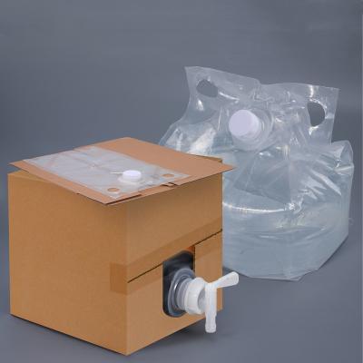 Caixa transparente com tampa de parafuso para sumo recipiente de embalagem de grande capacidade para vinho