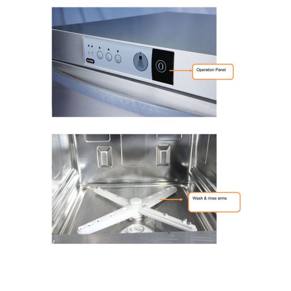 Kitchen / Bar Commercial Kitchen Dishwasher , Commercial Undercounter Dishwasher