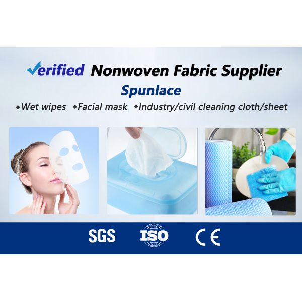 Вискоза 70% полиэстер 30% ткани Nonwoven Spunlace древесины Eco дружелюбная Biodegradable