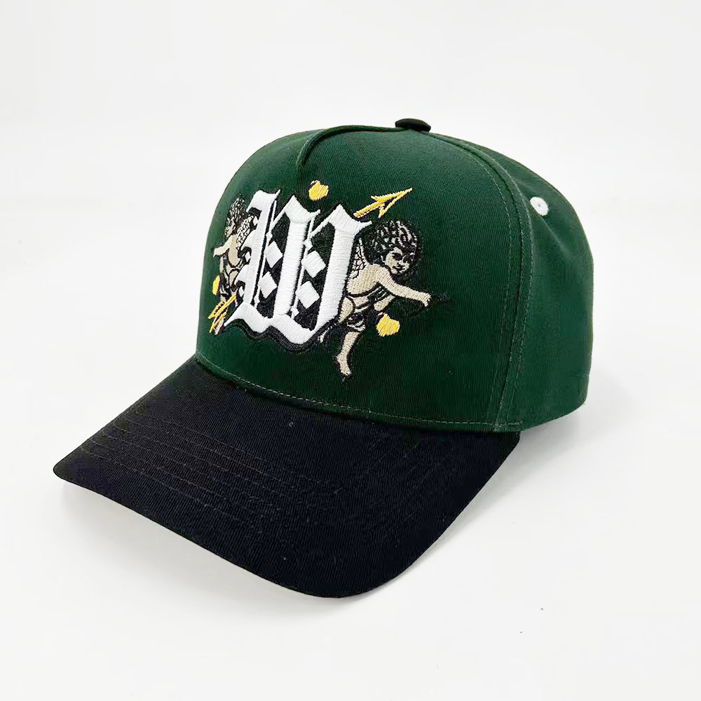 Personalized Embroidered 5 Baseball Caps Panel Mid Profile Custom Embroidery Cotton Trucker