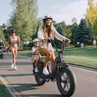 Family Electric Long Tail Cargo Bike for Kids, Pets, Large Capacity, Foldable, Urban Commute  Transport, Pedal Assist