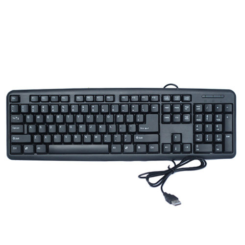 Full Black Standard Computer Wired Keyboard