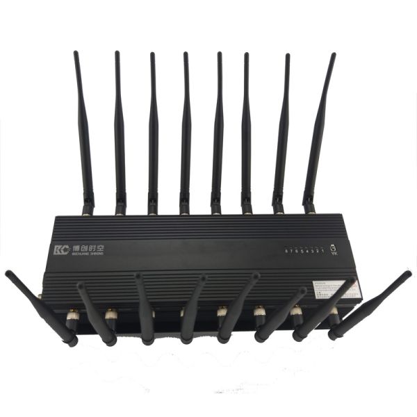 16 antenna mobile Signal Jammer 2G / 3G / 4G / VHF / LoJack desktop shield high power mobile phone signal jammer