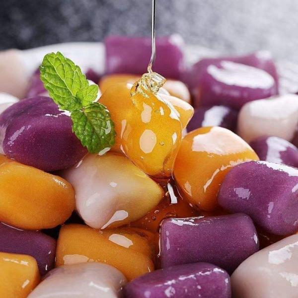 Fast Cook 500g Three Color Mixed Small Taro Ball  Tapioca Pearls For Bubble Tea