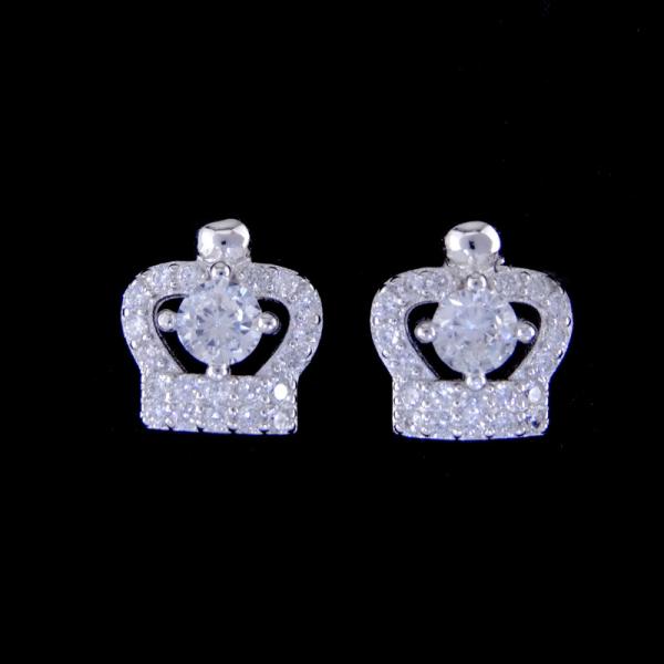 Girl Personalized Sterling Silver Stud Earrings / Pure 925 Silver Two Round Earrings
