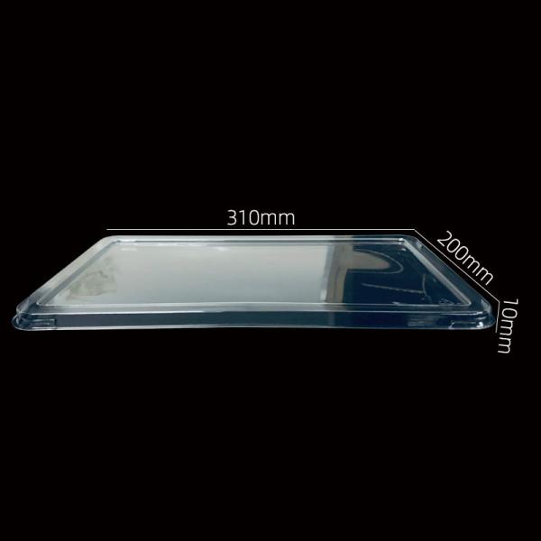 Transparent PET Plastic Food Container Lid Customizable Snap Lock Design for Freshness