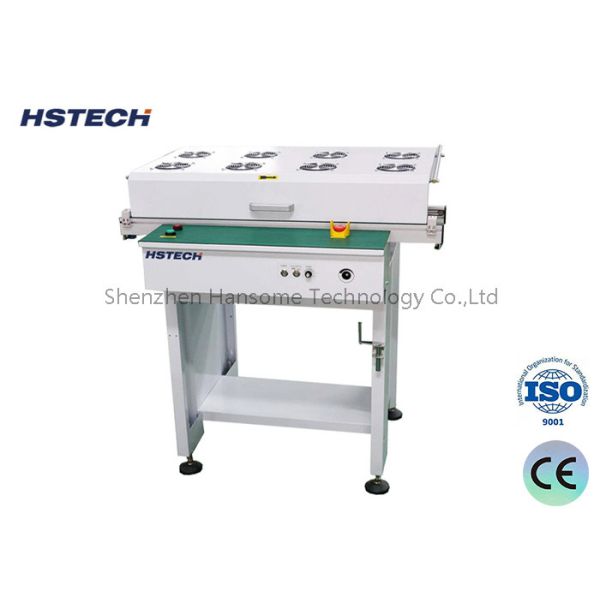Smooth Running Anti Static Flat Belt SMT Cooling Conveyor With Cooling Fans And Towerlight