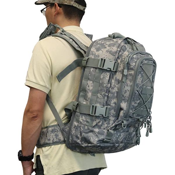 Expandable 60l Tactical Military Camping Backpack Oxford Material