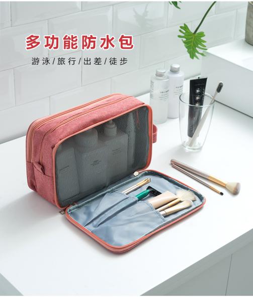 Ladies Red / Pink / Black Makeup Carry Bag Large Capacity Customized Logo