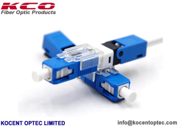 Telecom 3D Pass Fiber Optic Quick Connector , Field Fast Assembly Connector ESC250D SCUPC