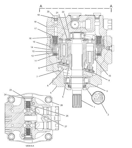 295-9686 zapato del pistón del motor del oscilación 2959686 M5X180 para  Swing Drive Parts