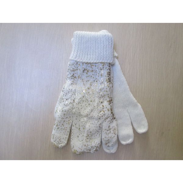 Ladies Acrylic Glove/Mitt with Screen--One layer--Fashion glove--Solid color