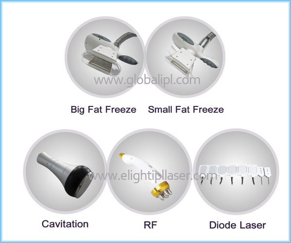 Тело уменьшая вариант Handpieces сокращения веса машины Cryolipolysis