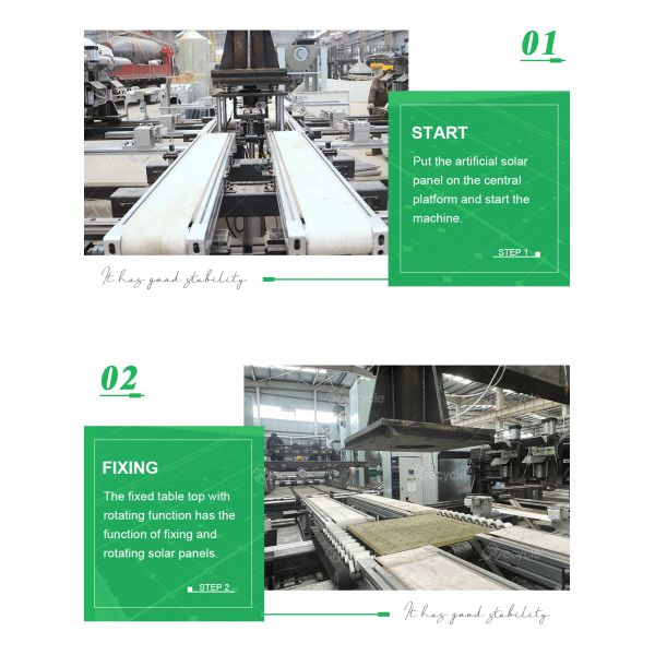 Linha de reciclagem de painéis solares de 60 a 80 pcs/h Máquina de remoção de quadro de painéis solares automática