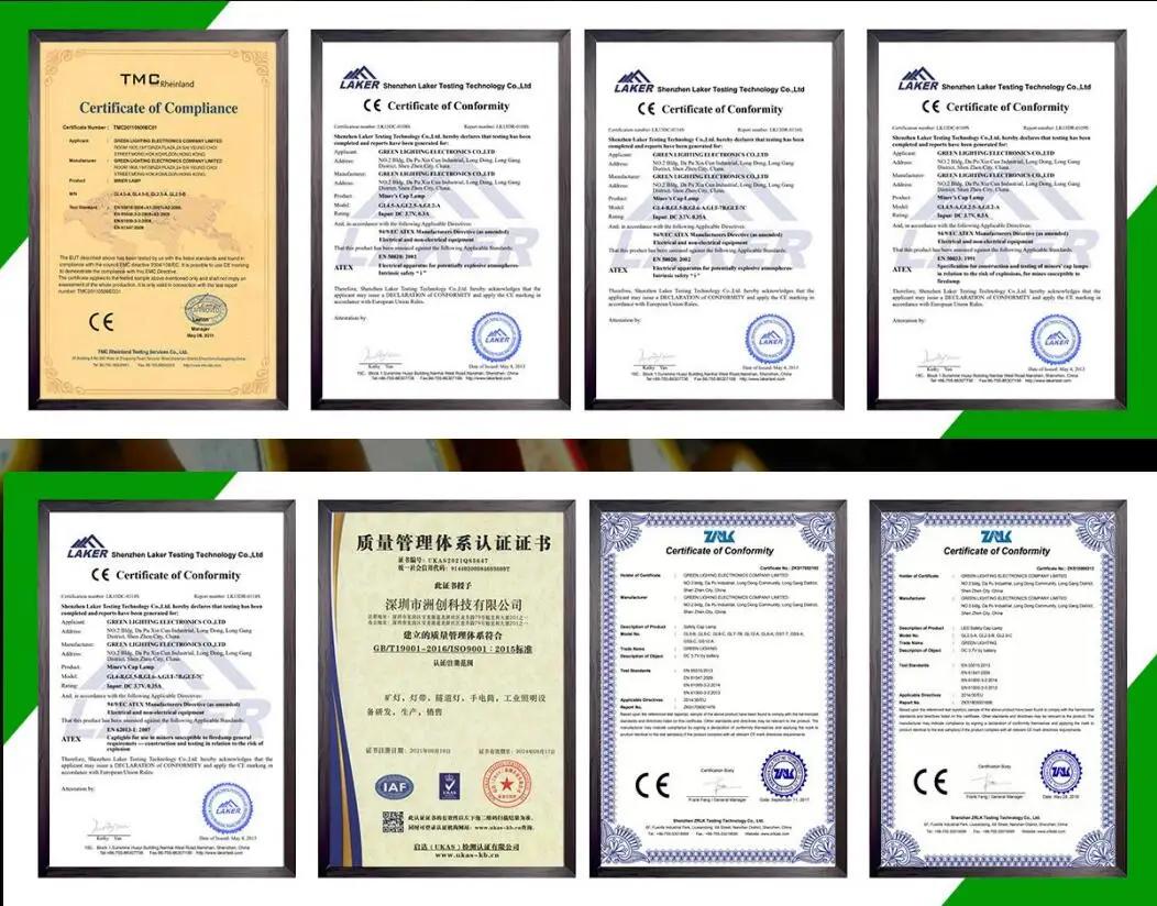 KL5M Горнодобывающие лампы 6.6Ah 10000lux IP68 3.7V взрывостойкие