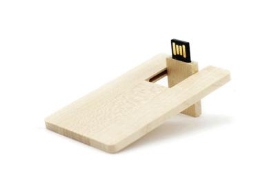 Wood Credit Card	Custom Printed USB Flash Drives 1GB-32GB Capacity Light Weight