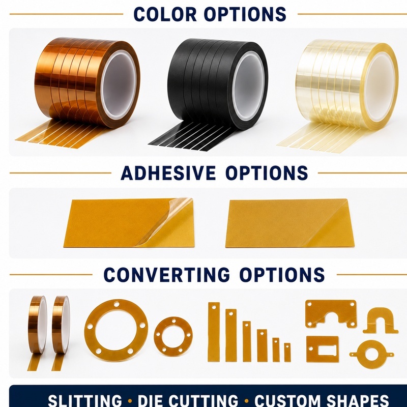 Ultra-Thin Polyimide Tape (Thin PI Tape / Low-Profile Insulation Tape) – Thin PI Film with Silicone or Acrylic Adhesive for PCB, FPC, Battery Tabs and Precision Die Cutting