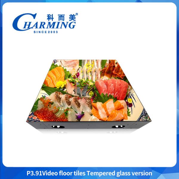 IP65 WATERROOF P3.91 VIDEO FLOOR TILES TEMPERED GLASS VERSION